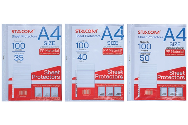 Stacom A4 Clear Sheet Protector
